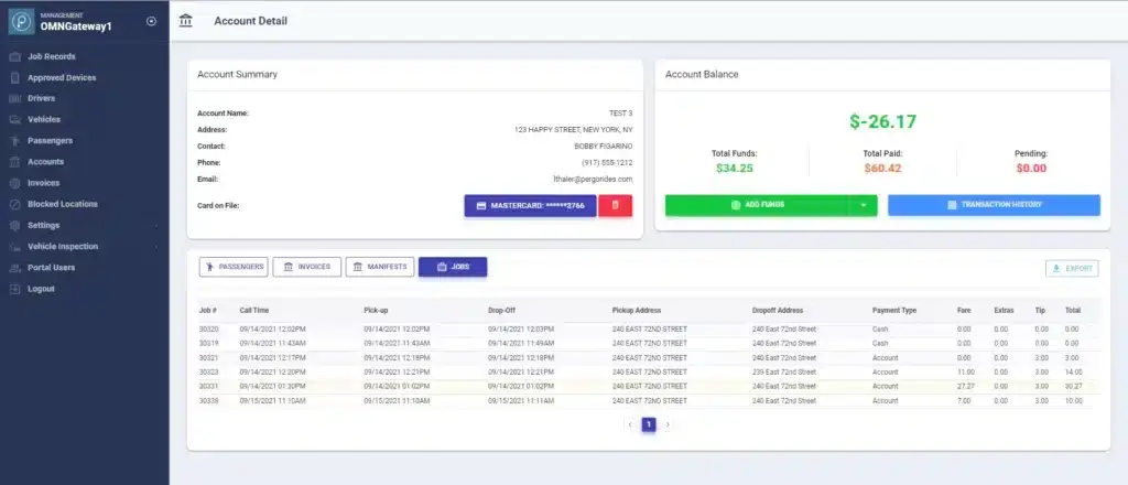 NEMT dispatching and billing management system